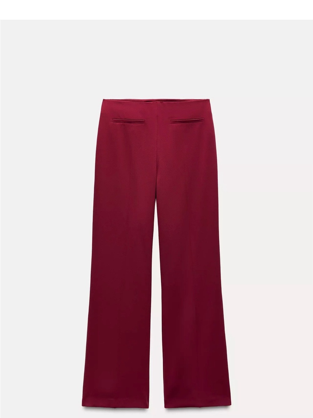 Wide-Leg Dress Pants in Burgundy